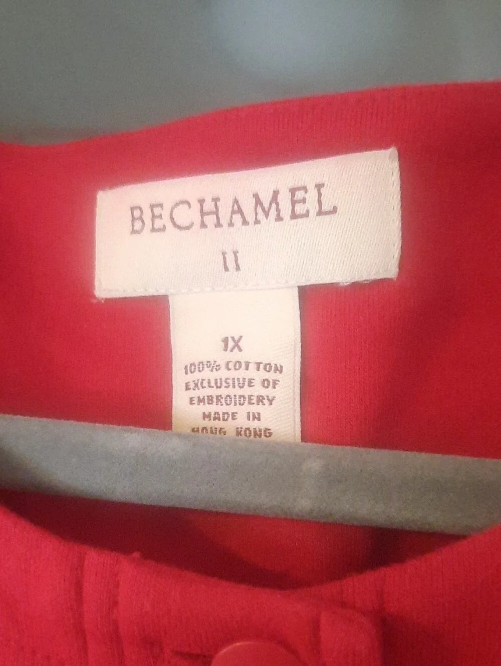 Bechamel Red Dog Applique Button-Up Cardigan